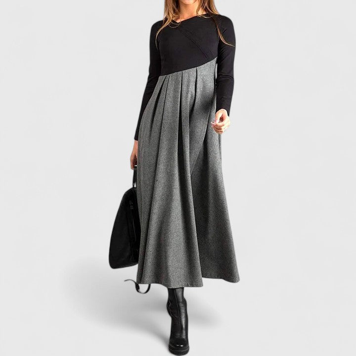 Elegant Long-Sleeve Maxi Dress