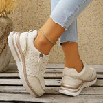 Lily | Cushioned Walking Sneakers with a Side Zip