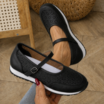 Aura | Perforated Mary Jane Sneakers with a Buckle Strap