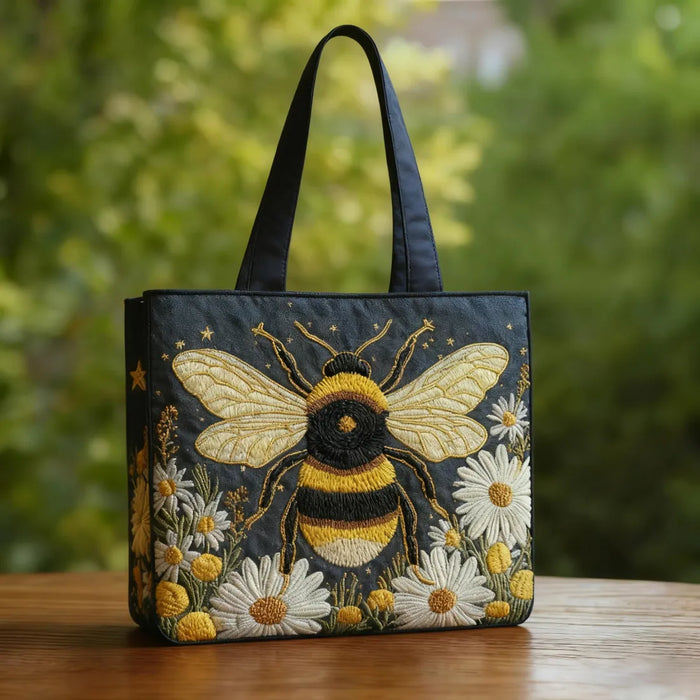 Handcrafted Bag - Bee and Daisies