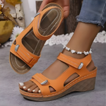 Amanda | Wedge Sandals with Adjustable Ankle Straps