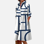 Geometric Print Midi Dress