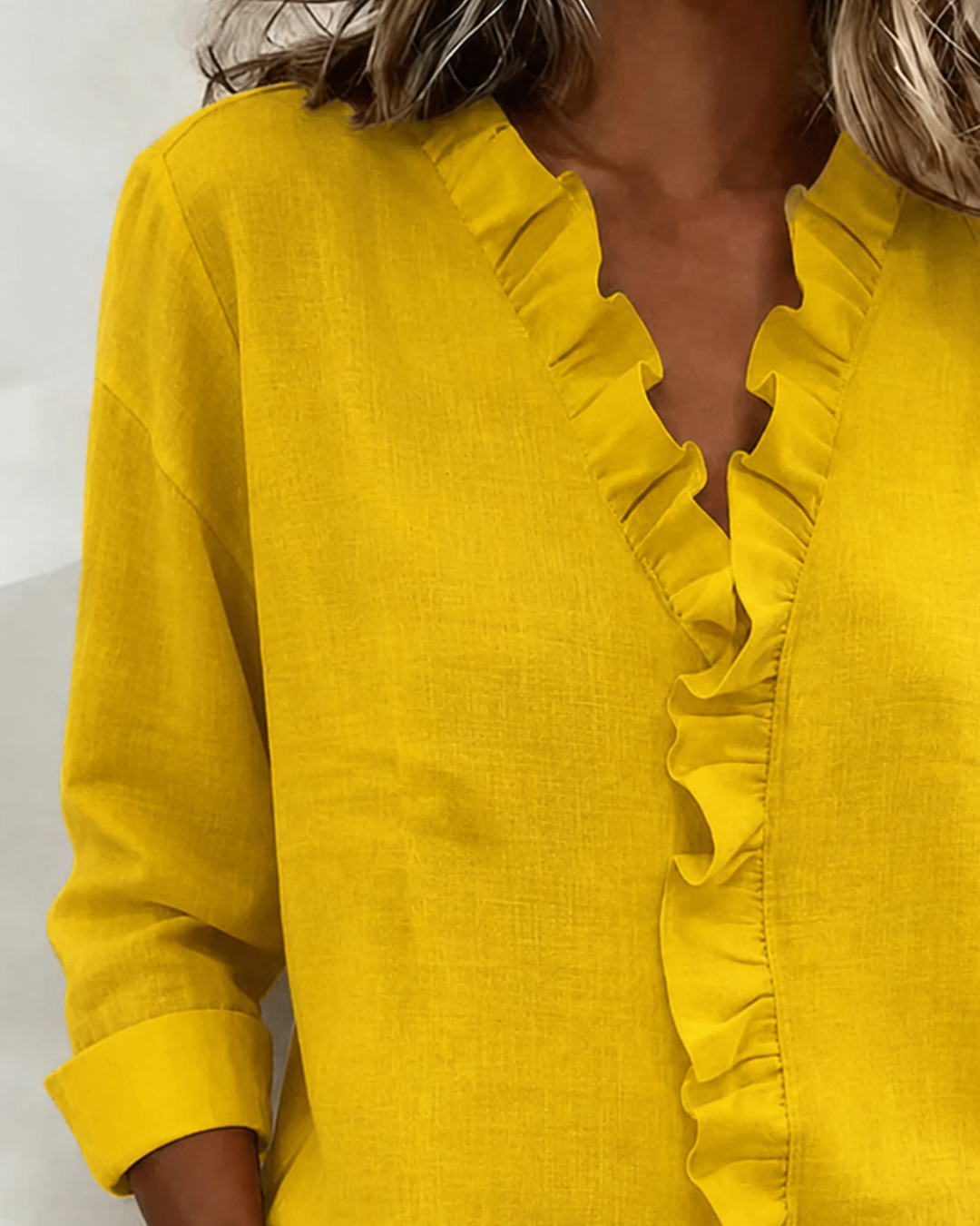 Hope | Refined Ruffled V-Neck Blouse