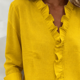 Hope | Refined Ruffled V-Neck Blouse
