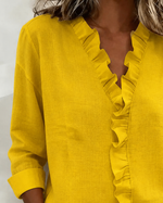 Hope | Refined Ruffled V-Neck Blouse