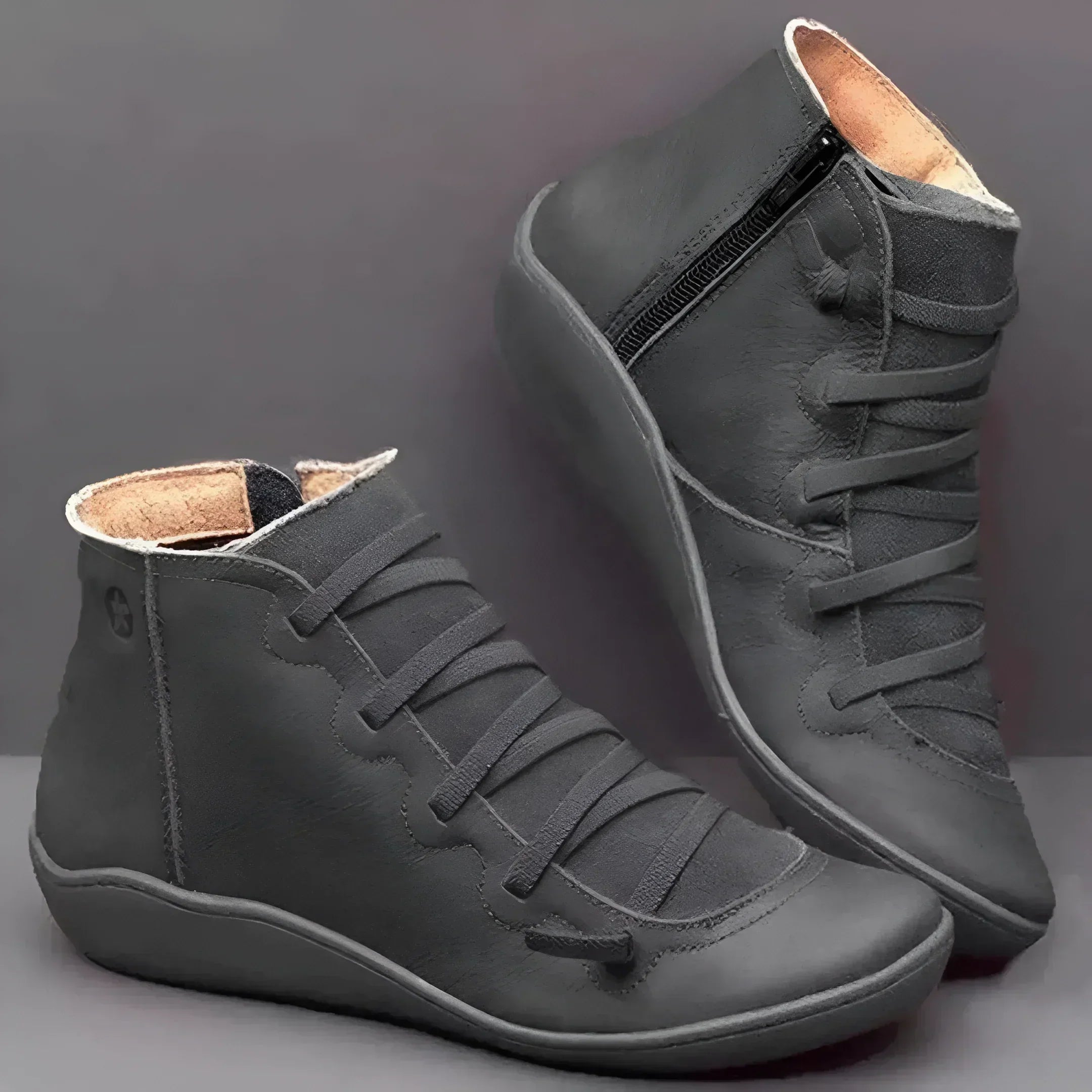 Elija Comfortable Waterproof Boots Grey, photo studio