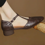 Anthea | Pointed T-Bar Shoes with a Braided Strap