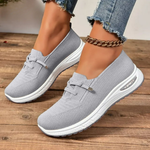 Raquel | Knit Slip-On Sneakers with Criss-Cross Cords
