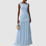 Eden | Sleeveless Pleated Maxi Dress