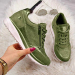 Gabri | Sneakers with a Side Zip and Laces