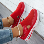 Allison | Cut-Out Knit Sneakers with a Strap Fastening