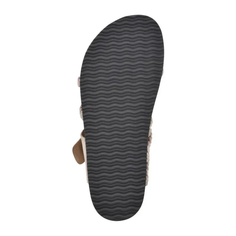 Leah Braided Cork Comfort Sandals Green, photo studio
