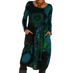 Bernie | All-Over Print Midi Dress with Pockets