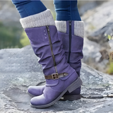 Kaia | Orthopaedic Knee-High Boots with a Knit Cuff