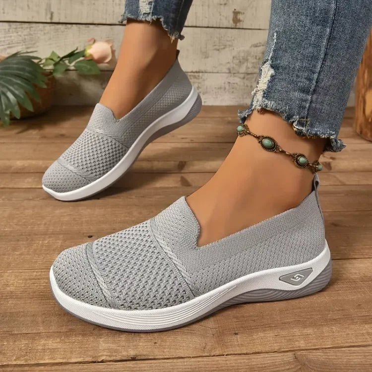Azalea Orthopedic Slip-On Sneakers Grey, photo studio