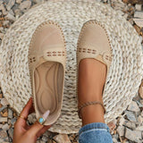 Dawn | Perforated Slip-On Flats with a Stitched Trim