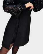 Alyssa | Elegant Dress with Shimmering Puff Sleeves