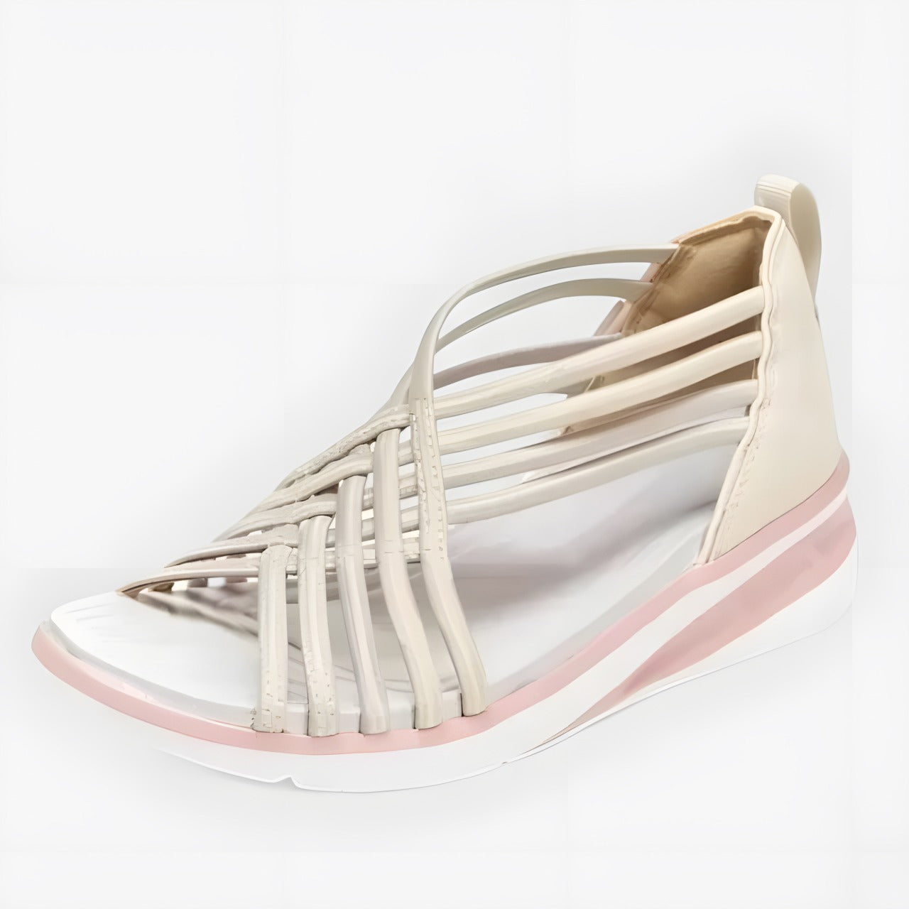Eliza | Women's Elegant Orthopaedic Sandals Beige, photo studio