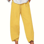 Kaeli | Wide Cropped Trousers with a Petal Hem