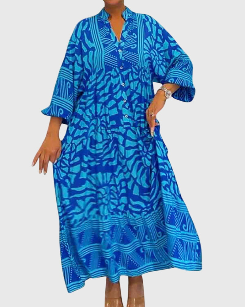 Maxi Dress with Elegant Print