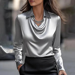 Antonia | Women's Elegant Cowl Neck Blouse