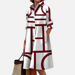Geometric Print Midi Dress