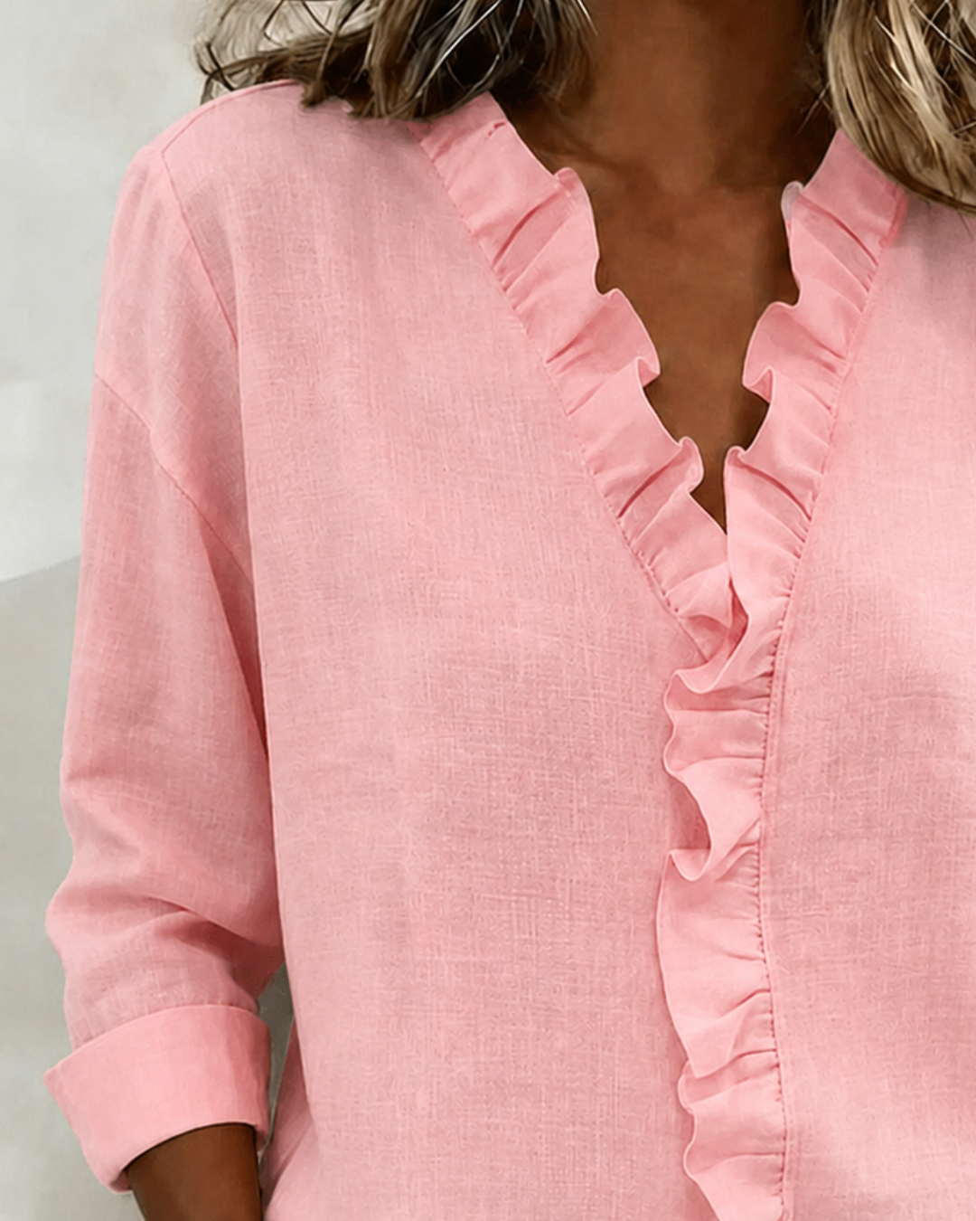 Hope | Refined Ruffled V-Neck Blouse