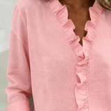 Hope | Refined Ruffled V-Neck Blouse