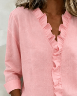 Hope | Refined Ruffled V-Neck Blouse