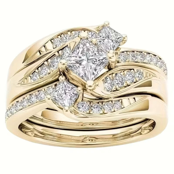 Eithne | Princess Cut Triple Halo Ring