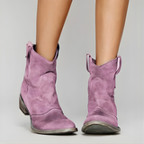 Harley | Slouchy Western Ankle Boots with Pull Tabs