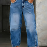 Sasha | Relaxed Barrel-Leg Jeans with a Cropped Length