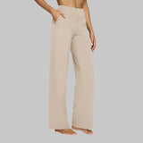 Olivia | High-Rise Wide-Leg Stretch Pants with Pockets
