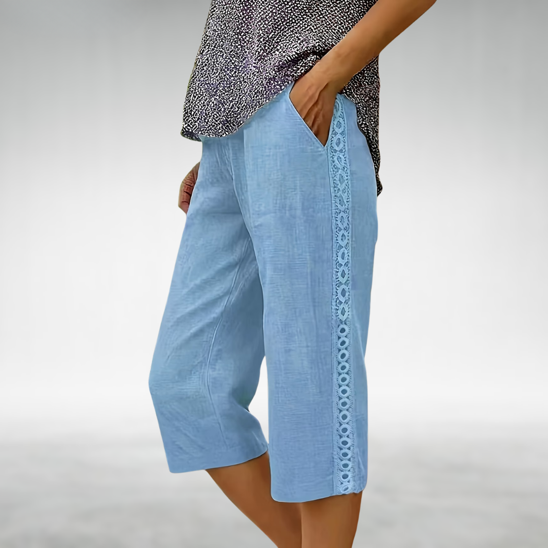 Mallory Lightweight Comfort Shorts Blue, photo studio