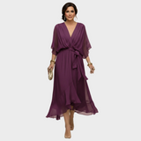 Monica | V-Neck Chiffon Dress