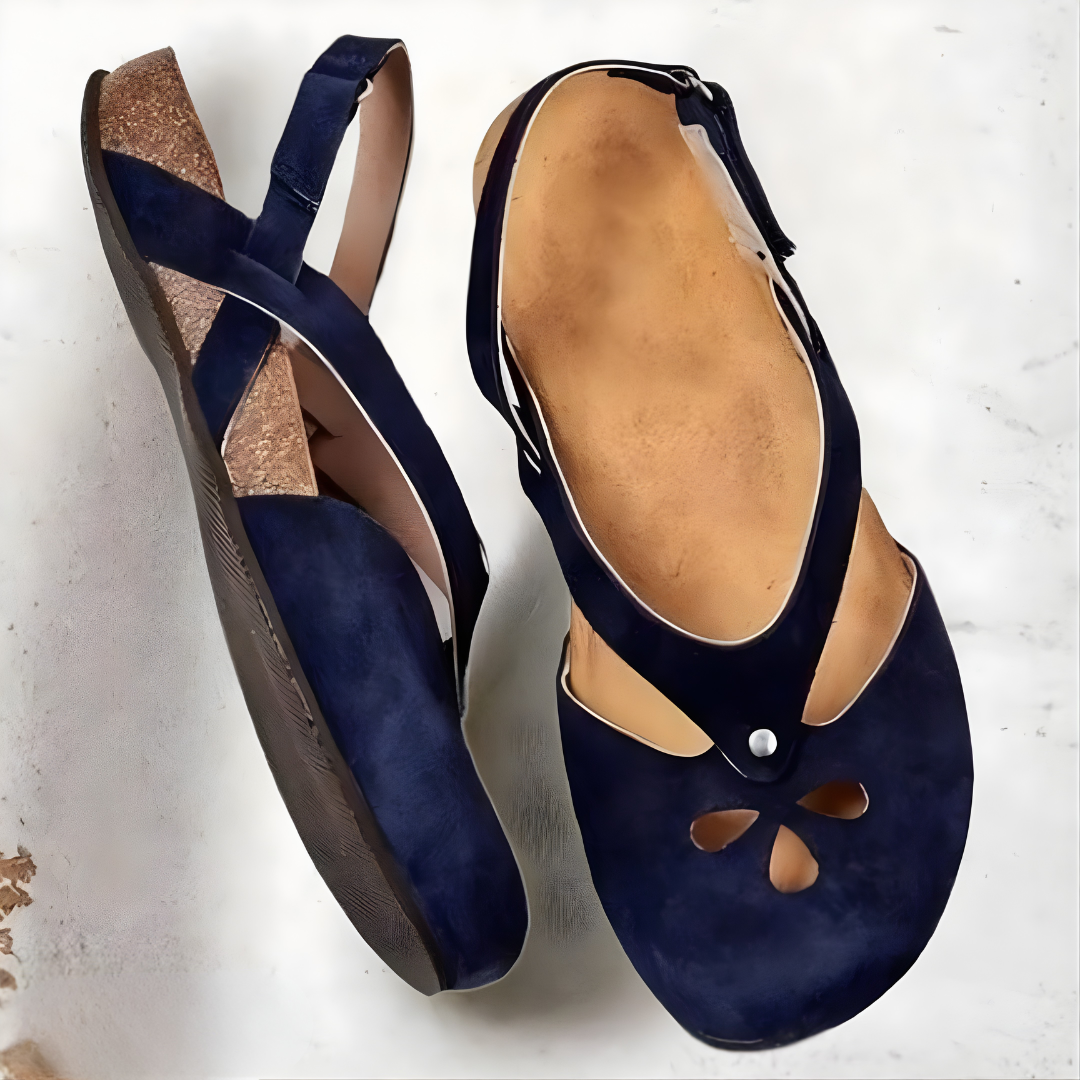 Kiana Adjustable Orthopedic Shoes Dark Blue, photo studio