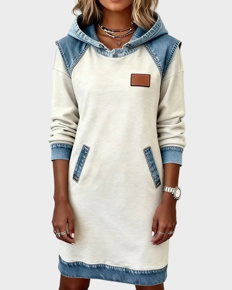 Irene | Hooded Denim Dress