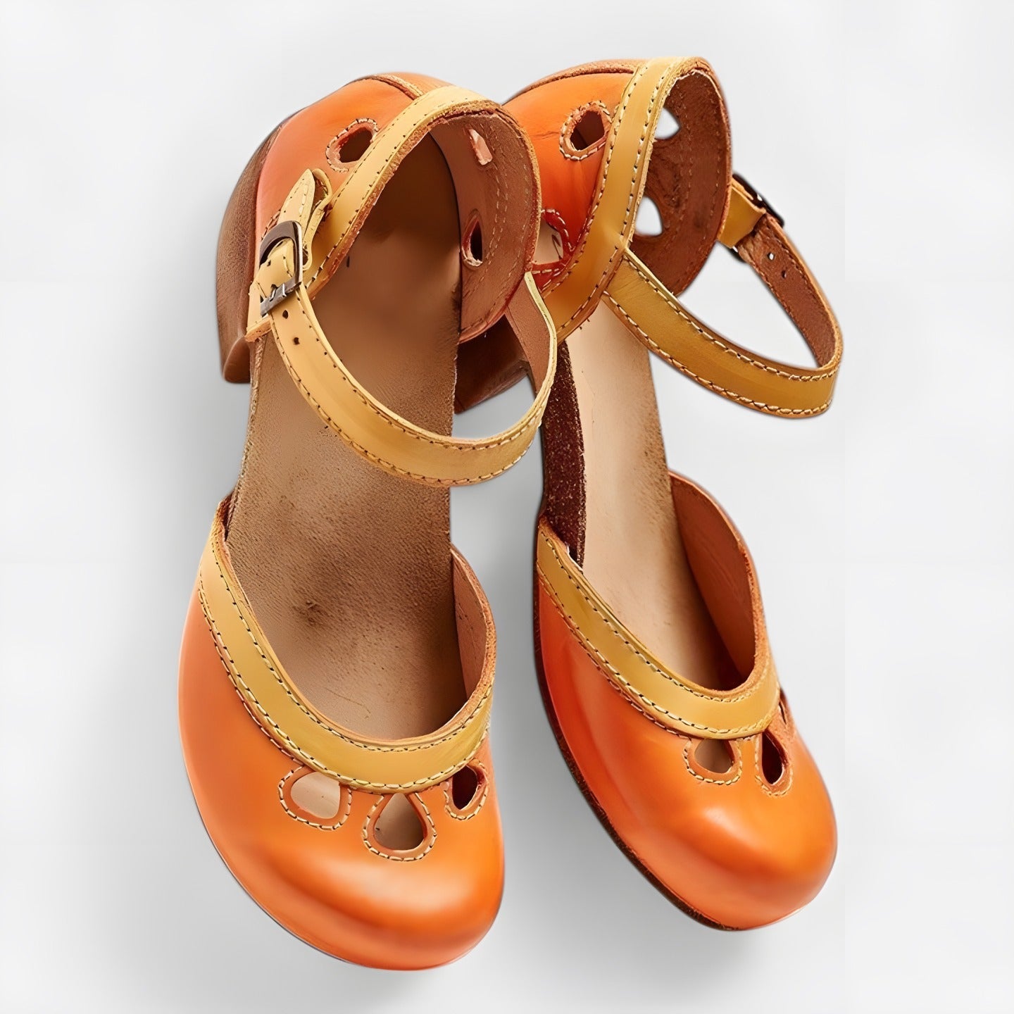 Charlotte | Women's Comfort-Focused Orthopaedic Sandals Orange, photo studio