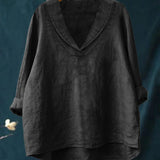 Elegant Summer Blouse in Mustard Linen
