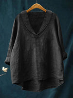 Elegant Summer Blouse in Mustard Linen