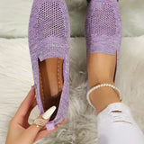 Nadia | Square-Toe Knit Flats