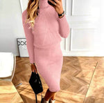 Petra | Knit Turtleneck Midi Dress