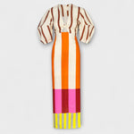 Kayla | Low-Neck Maxi Dress with Balloon Sleeves