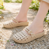 Harlow | Covered-Toe Open-Back Slippers with a Bow