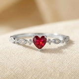 Aine | Ruby Heart Ring