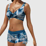 Elegant Bikini Set in Olive Camouflage