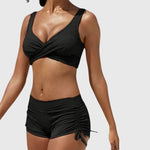 Elegant Bikini Set in Olive Camouflage