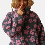 Floral Half-Zip Fleece