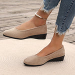 Sarah | Low Wedge Ballet Flats with a Rounded Toe