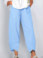 Kaeli | Wide Cropped Trousers with a Petal Hem